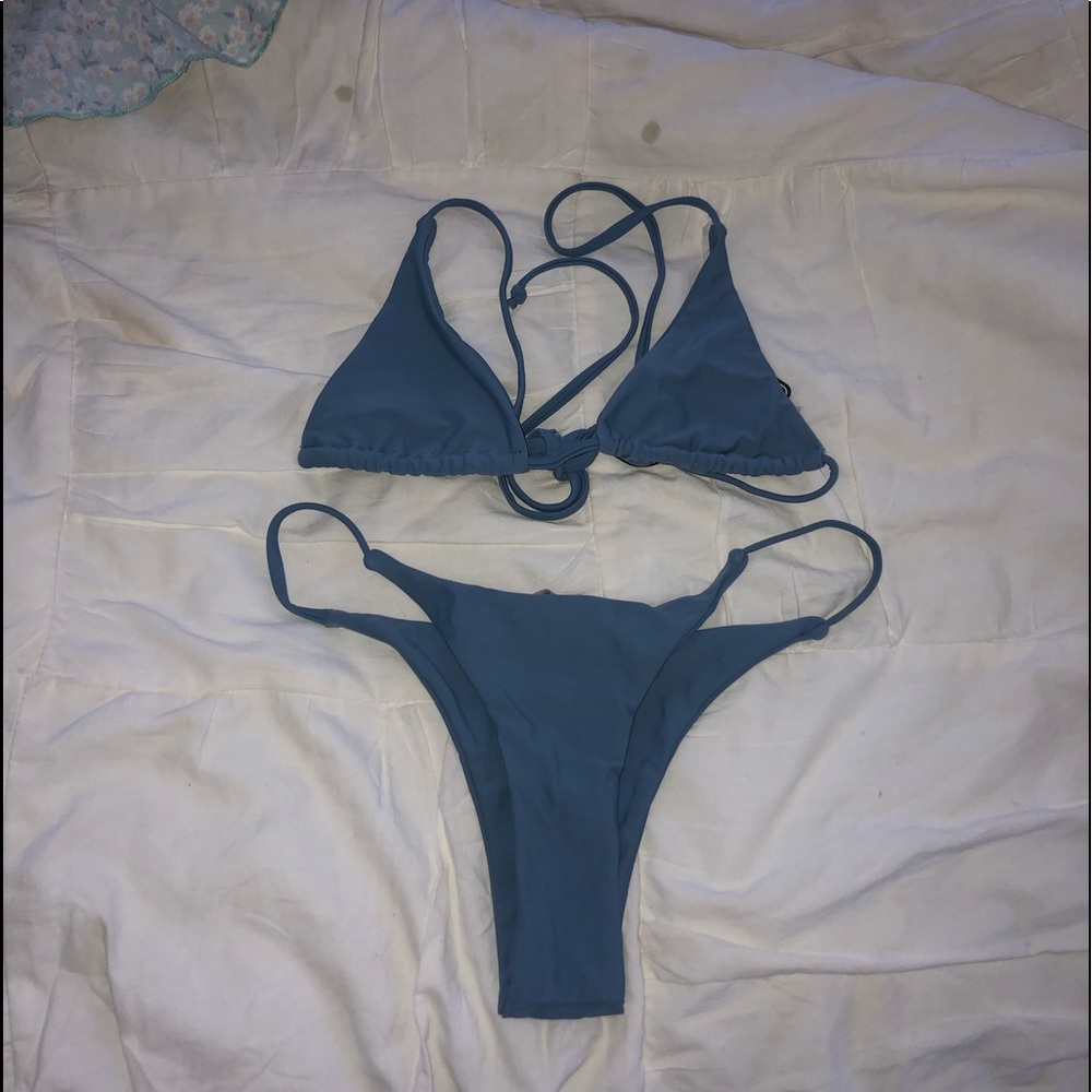 blue bikini